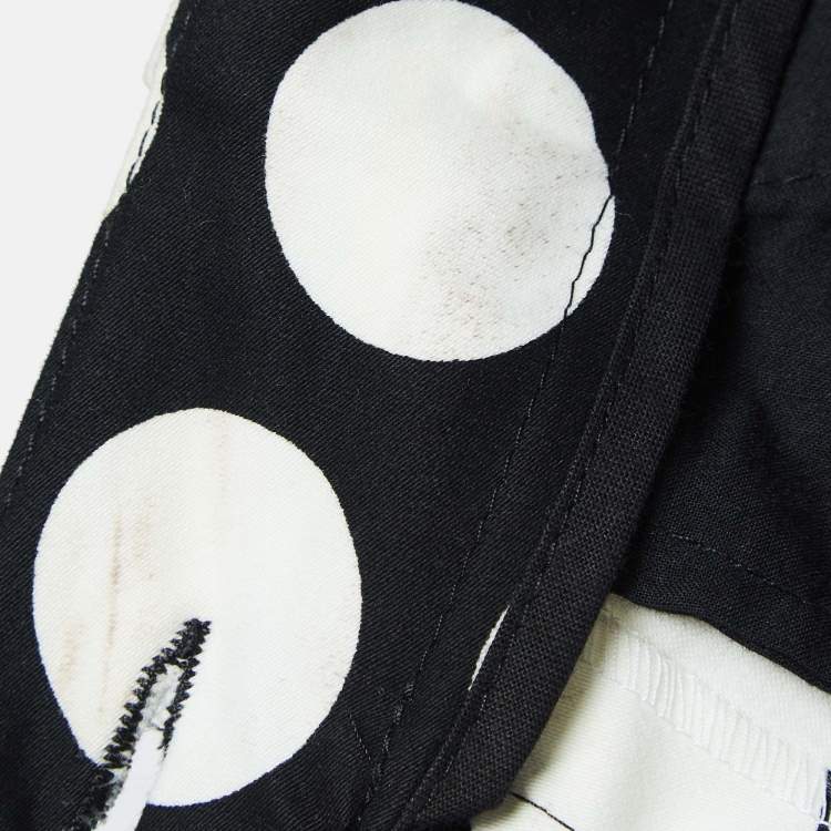 Pre Owned Love Moschino Polka Dots Cotton Applique Detail Shorts S