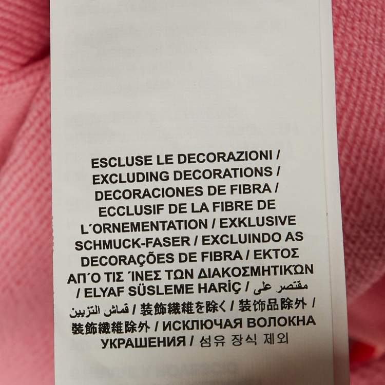 Pre Owned Love Moschino Pink Cotton Applique Detail Zip-Up Hoodie M