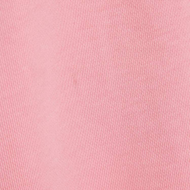 Pre Owned Love Moschino Pink Cotton Applique Detail Zip-Up Hoodie M