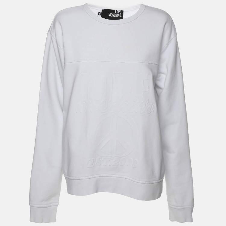 Moschino peace sweatshirt hotsell