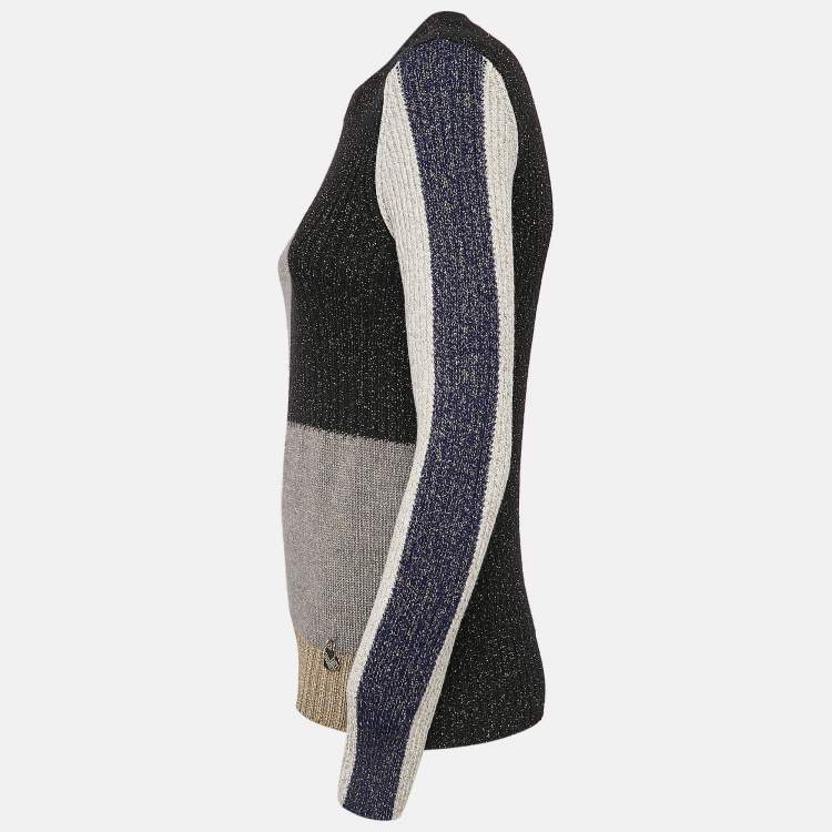 Pre Owned Love Moschino Multicolor Lurex Knit Sweater S