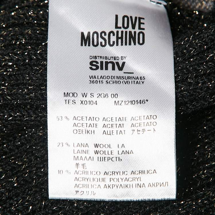 Pre Owned Love Moschino Multicolor Lurex Knit Sweater S