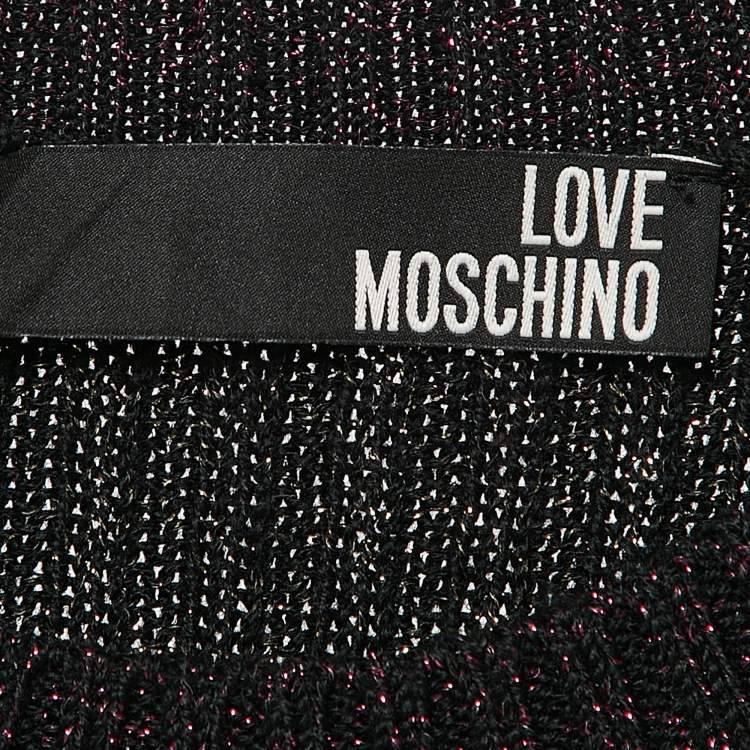 Pre Owned Love Moschino Multicolor Lurex Knit Sweater S