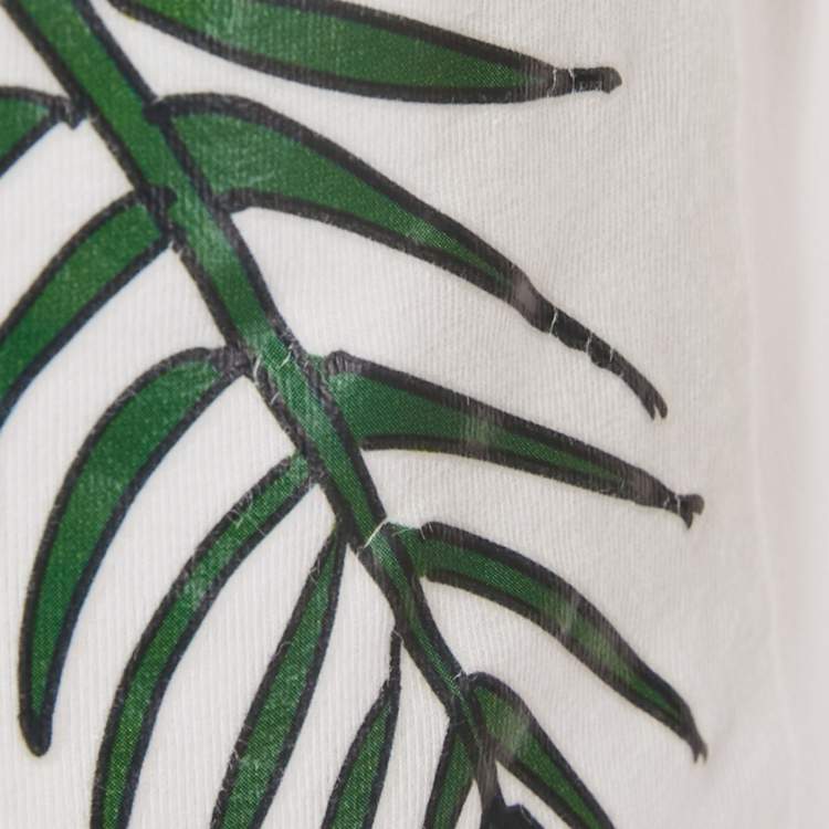 Pre Owned Love Moschino White Printed Cotton Round Neck T-Shirt S