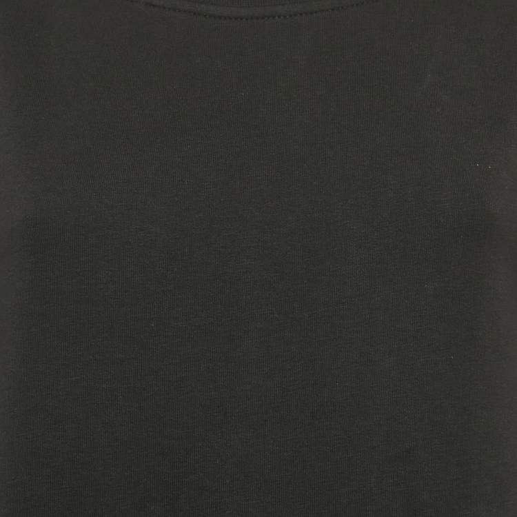 Pre Owned Love Moschino Black Viscose Heart Detail Mini Long Sleeve Dress S