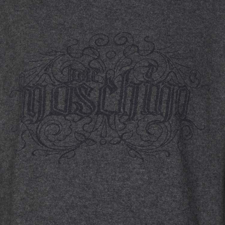 Pre Owned Love Moschino Dark Grey Wool Sweatshirt XXL