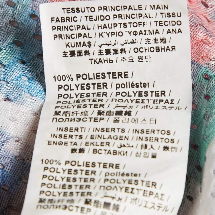 Pre Owned Love Moschino Multicolor Abstract Print Mesh Tank Top L