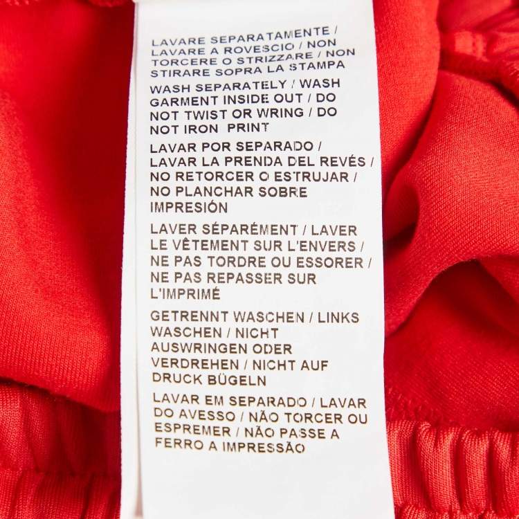 Pre Owned Love Moschino Red Jersey Track Trouser M