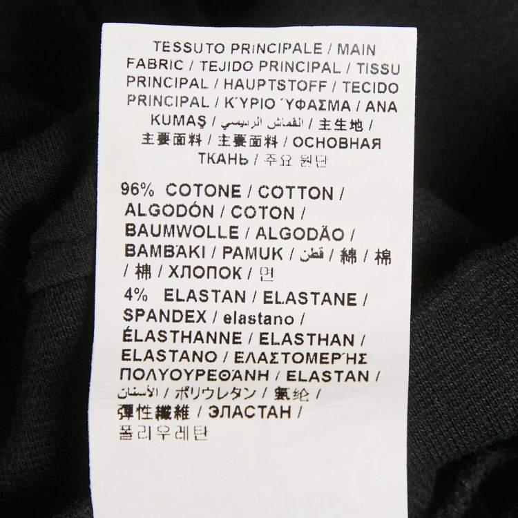 Pre Owned Love Moschino Black Cotton Knit Applique Sweatshirt M