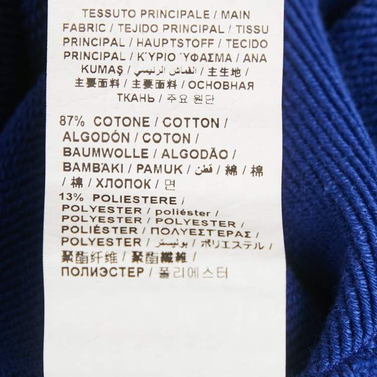 Pre Owned Love Moschino Blue Printed Cotton Crew Neck Sweatshirt M