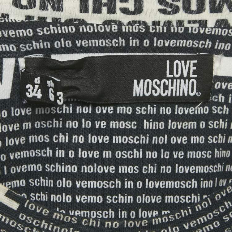 Pre Owned Love Moschino Multicolor All Over Print  Jersey T-Shirt S