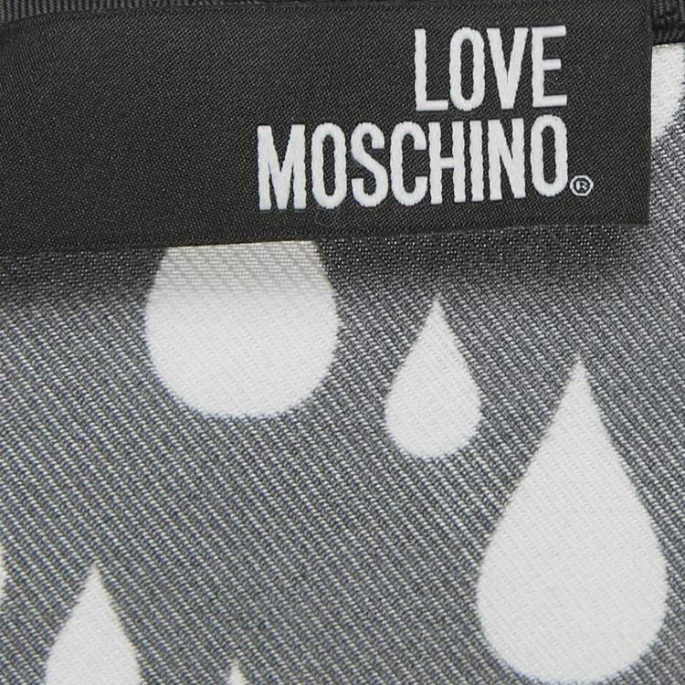 Pre Owned Love Moschino Black Drop Print Short Sleeved Playsuit M