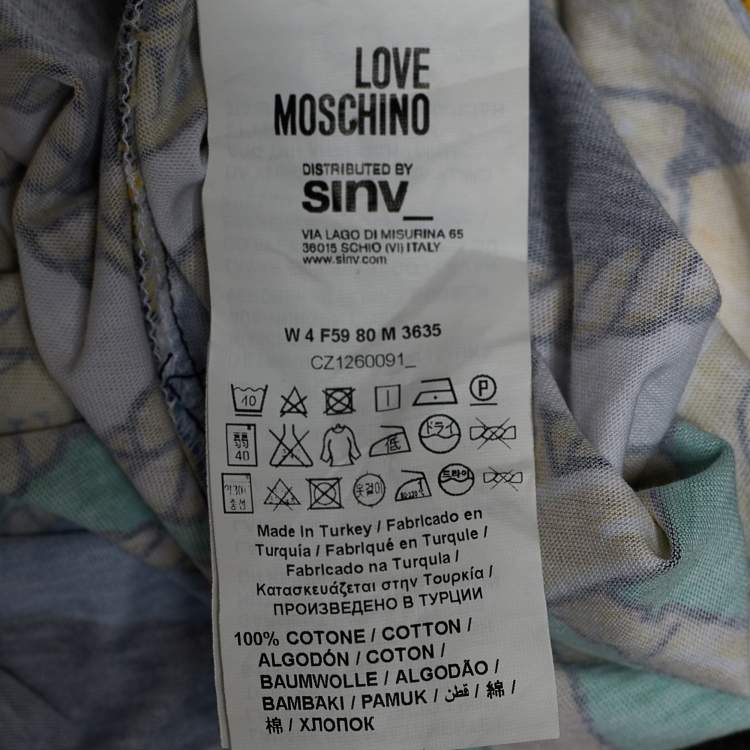 Pre Owned Love Moschino Multicolor Nautical Print Jersey Tank Top M