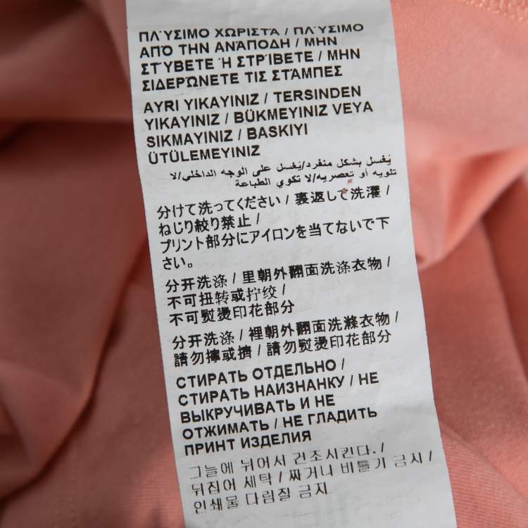 Pre Owned Love Moschino Pink Bunny Printed Stretch Cotton Bow Detail T-Shirt M