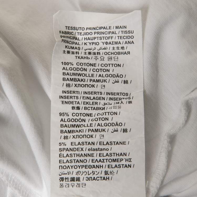 Pre Owned Love Moschino White Cotton Logo Print T-Shirt S