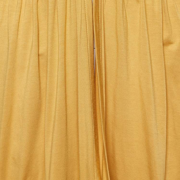Pre Owned Love Moschino Yellow Knit Hook Front Shrug L