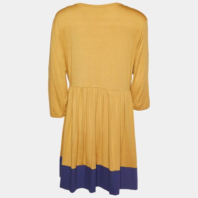 Pre Owned Love Moschino Yellow Knit Hook Front Shrug L