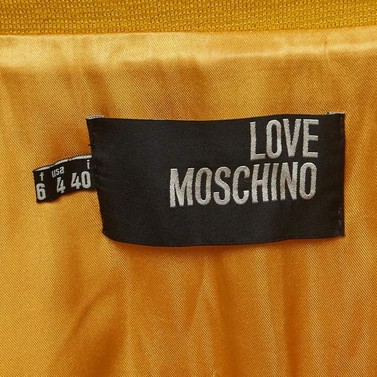 Pre Owned Love Moschino Mustard Yellow Wool Blend Buttoned Jacket S