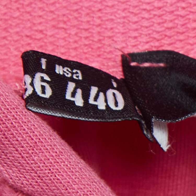 مملوكة مسبقًا Love Moschino Pink Crystal Embellished Cotton Hoodie S