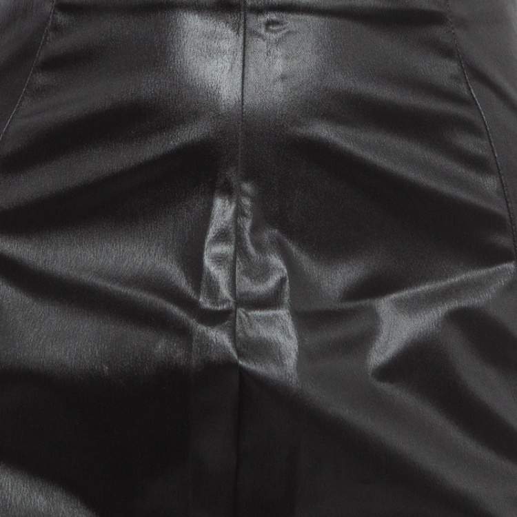مملوكة مسبقًا Love Moschino Black High Waist Faux Leather Pencil Skirt S