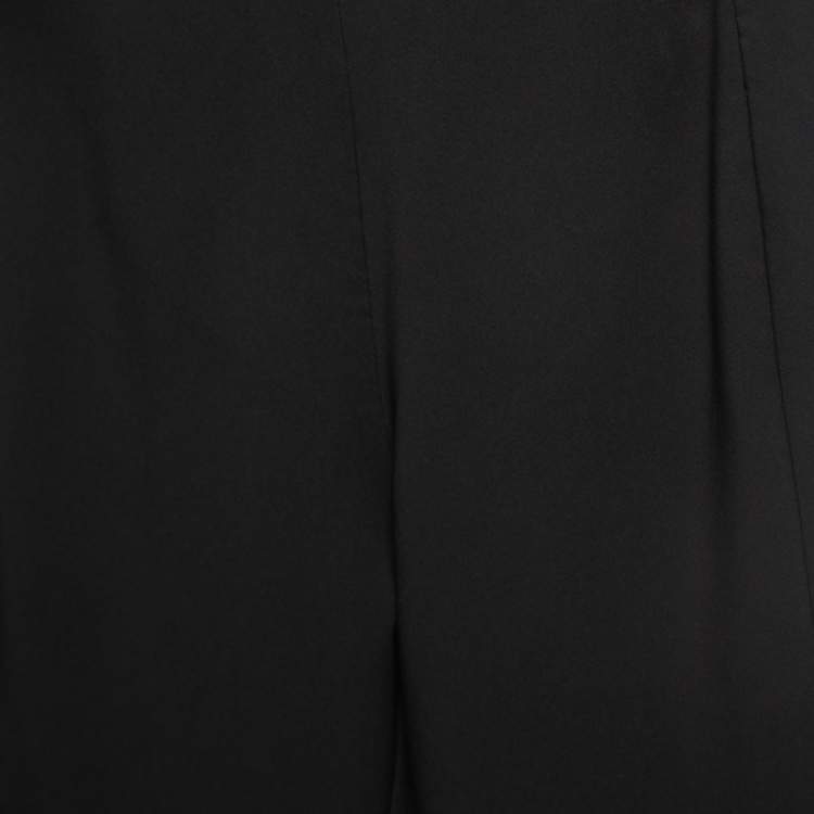 Pre Owned Lovers + Friends Black Georgette Flared Leg Trousers S