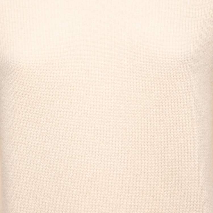 Pre Owned Lucy Nagle Cream Cashmere Oversized Sweater XS