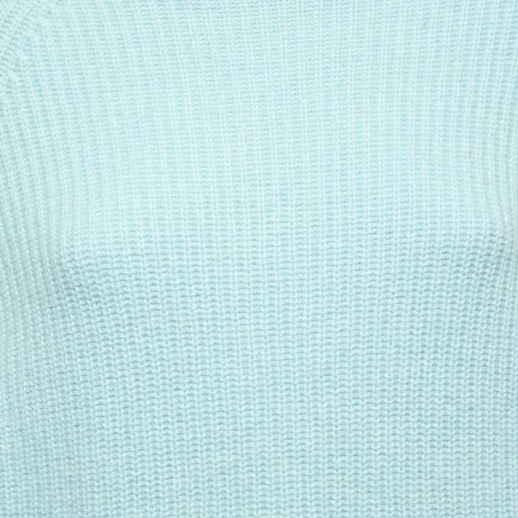 Pre Owned Lucy Nagle Light Blue Cashmere Turtle Neck Sweater S