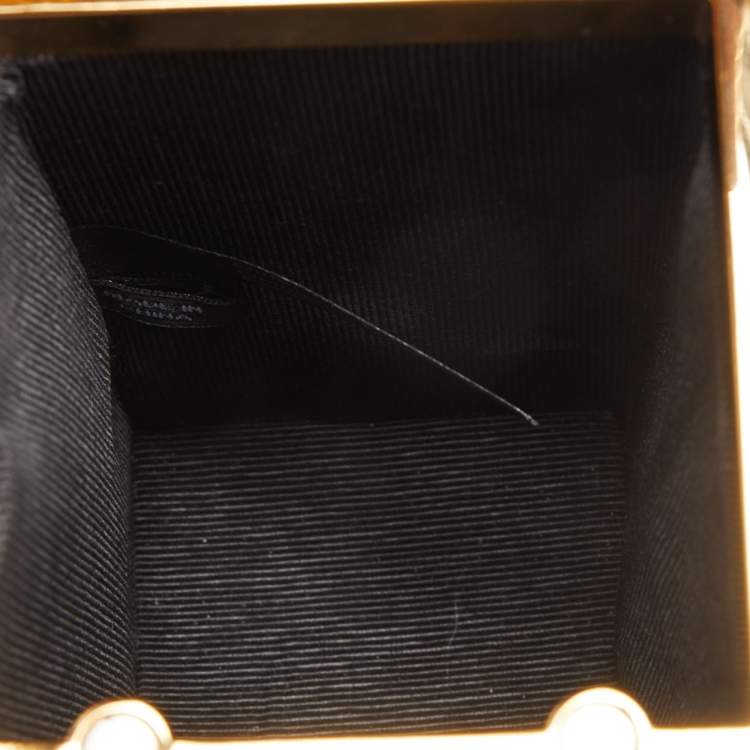 Pre Owned Lulu Guiness Black/Red Perspex Lipstick Clutch