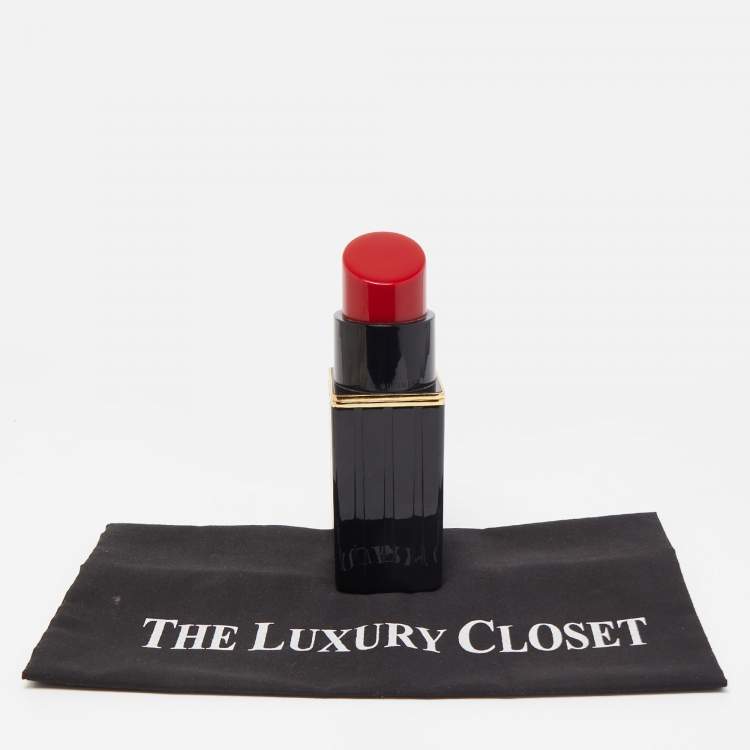 Pre Owned Lulu Guiness Black/Red Perspex Lipstick Clutch