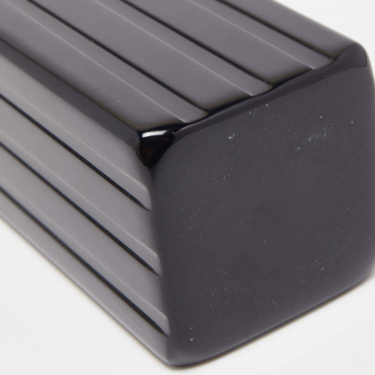 Pre Owned Lulu Guiness Black/Red Perspex Lipstick Clutch