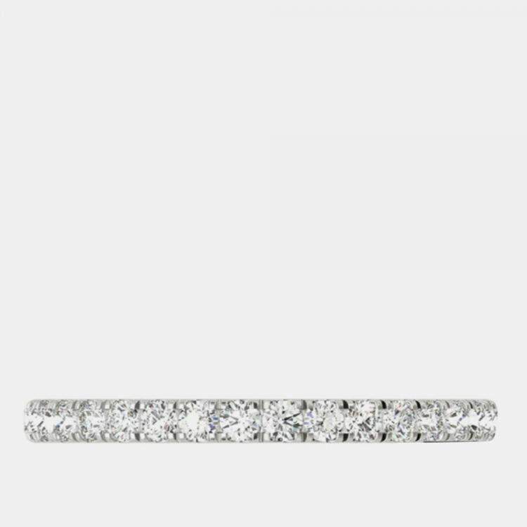 Pre Owned 14K White Gold Natural Diamond Wedding Band (1/3 Ctw) US 7