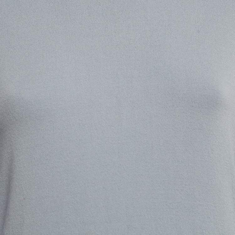 Pre Owned M Missoni Grey Knit Full Sleeve Top L