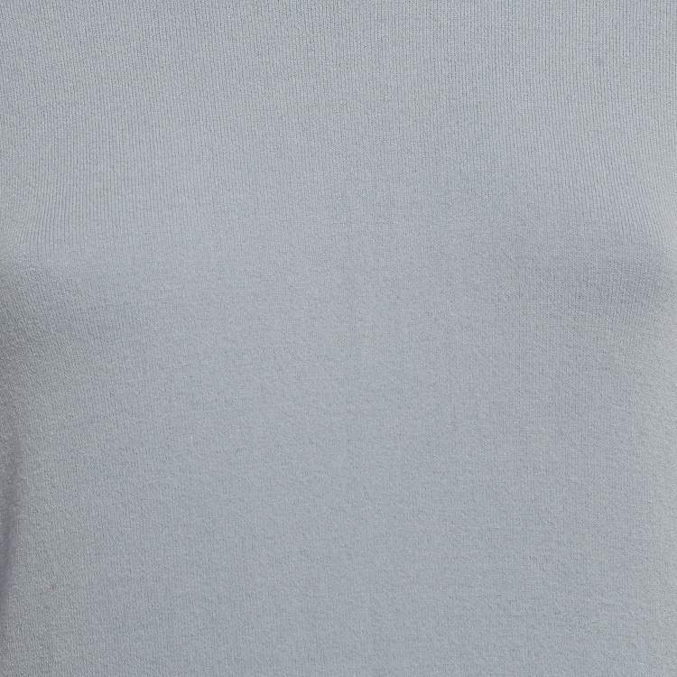 Pre Owned M Missoni Grey Knit Full Sleeve Top L