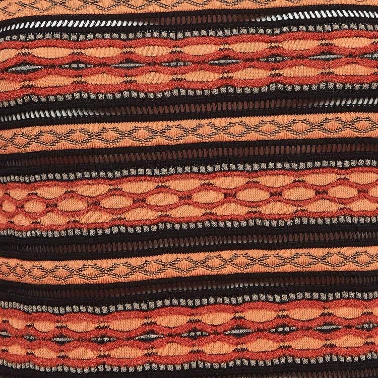 Pre Owned M Missoni Multicolor Patterned Knit Top M