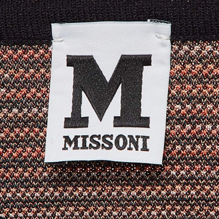 Pre Owned M Missoni Multicolor Patterned Knit Top M