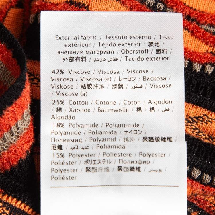 Pre Owned M Missoni Brown Patterned Knit Top M