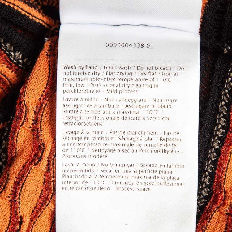 Pre Owned M Missoni Brown Patterned Knit Top M