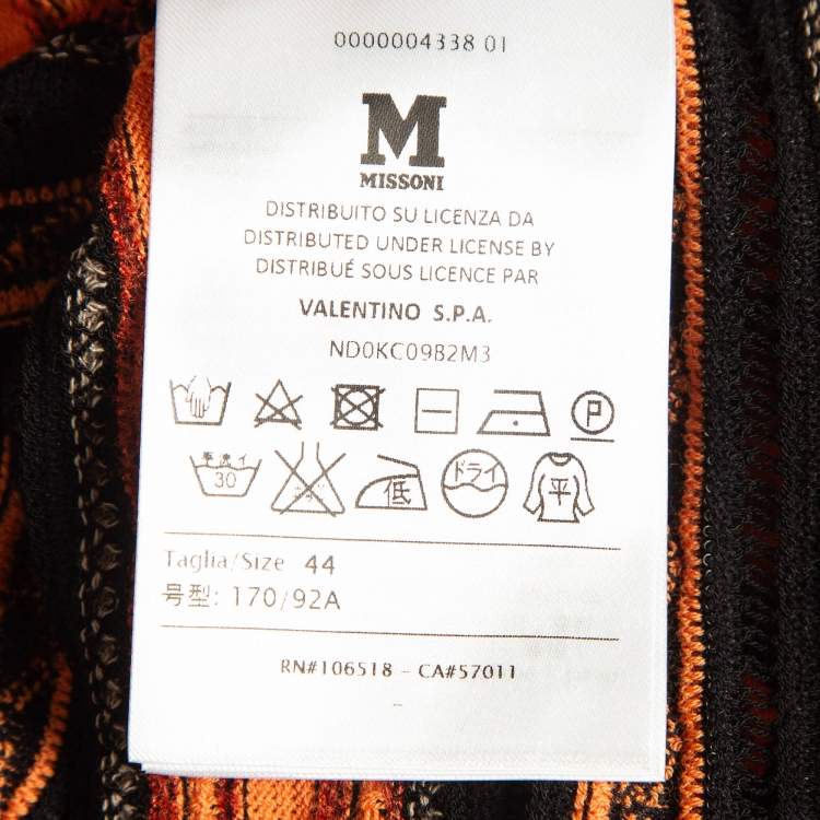 Pre Owned M Missoni Brown Patterned Knit Top M