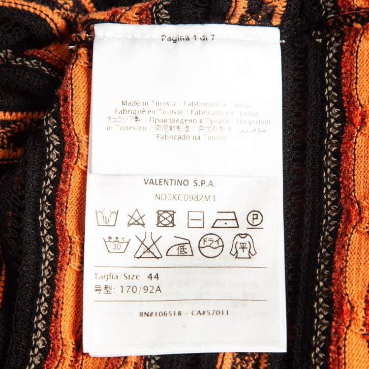 Pre Owned M Missoni Brown Patterned Knit Top M