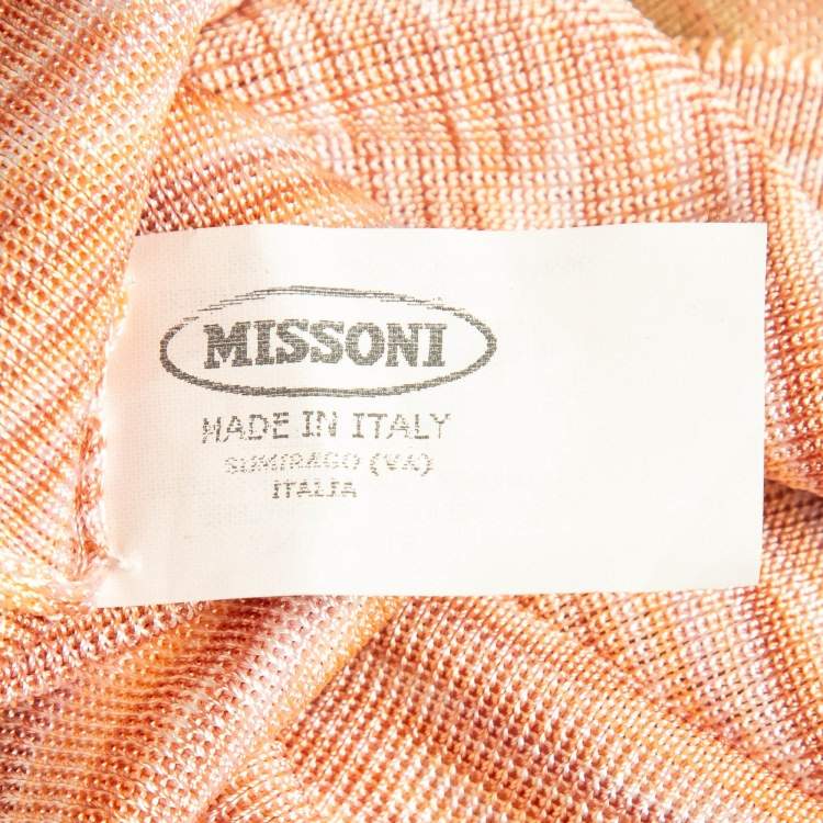 Pre Owned M Missoni Pink/Multicolor Jersey Tank Top M