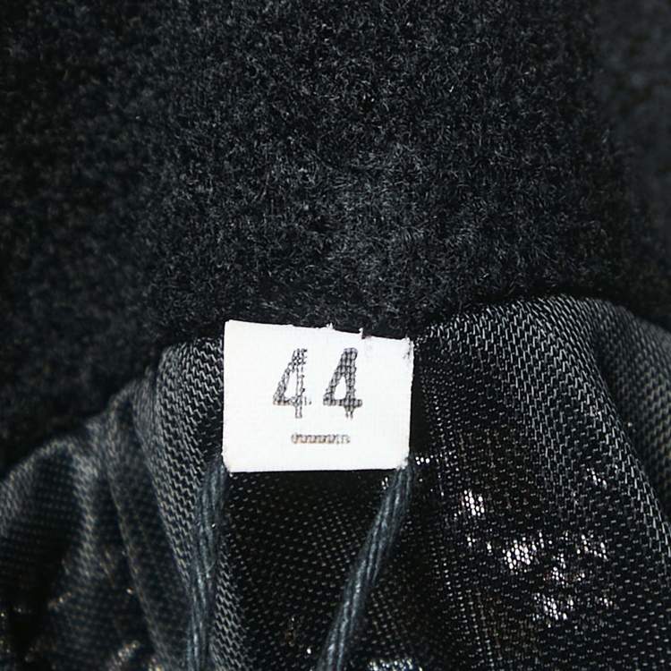 Pre Owned M Missoni Black Patterned Knit Maxi Skirt M