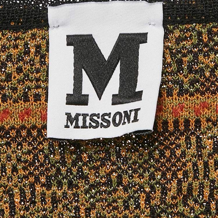 Pre Owned M Missoni Multicolor Pointelle Knit Top S