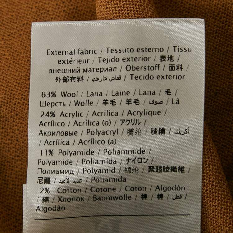 Pre Owned M Missoni Brown Wool Blend Patterned Knit Top M