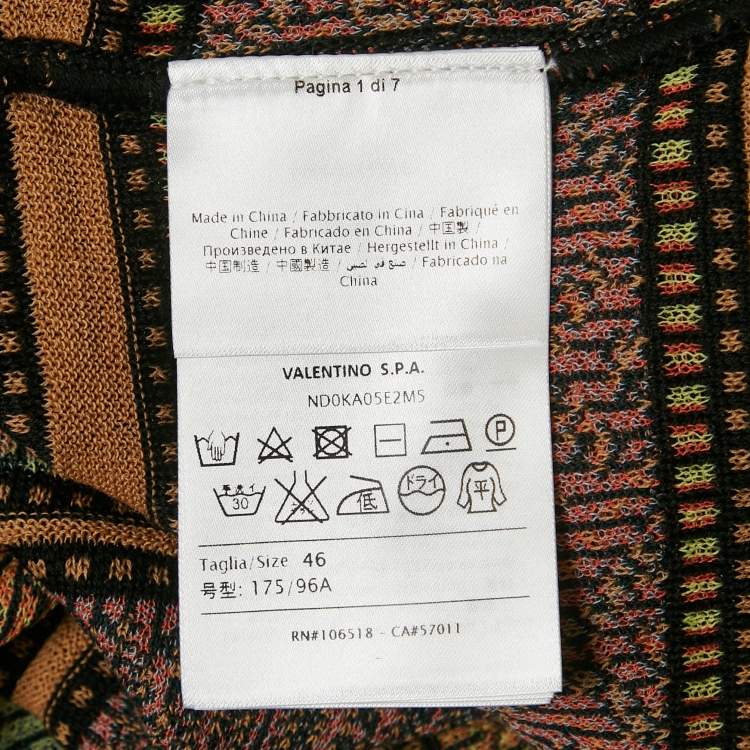 Pre Owned M Missoni Beige Floral Intarsia Knit Long Sleeve Cardigan L