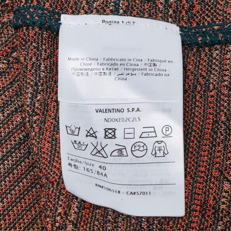 Pre Owned M Missoni Multicolor Patterned Knit Cardigan S