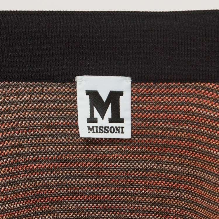 Pre Owned M Missoni Multicolor Patterned Knit Cardigan S