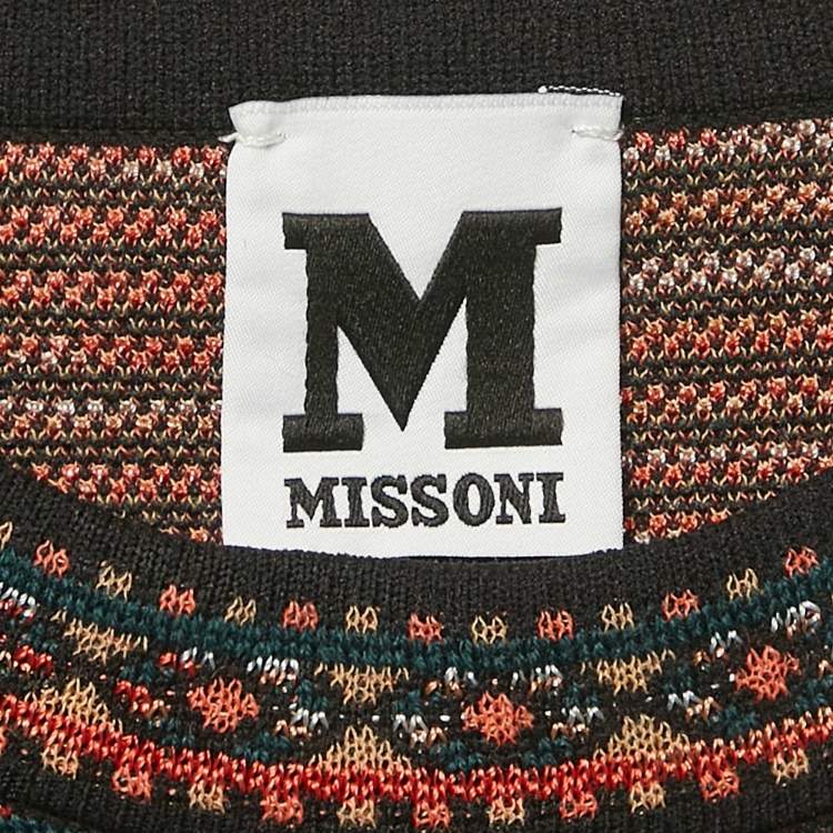 Pre Owned M Missoni Multicolor Patterned Knit Top M