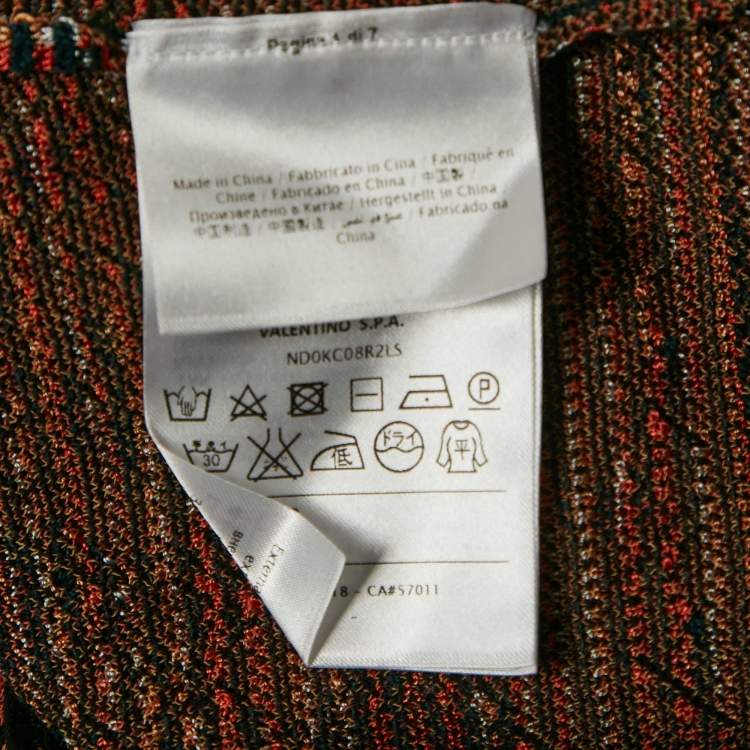 Pre Owned M Missoni Multicolor Patterned Knit Sweater Top S