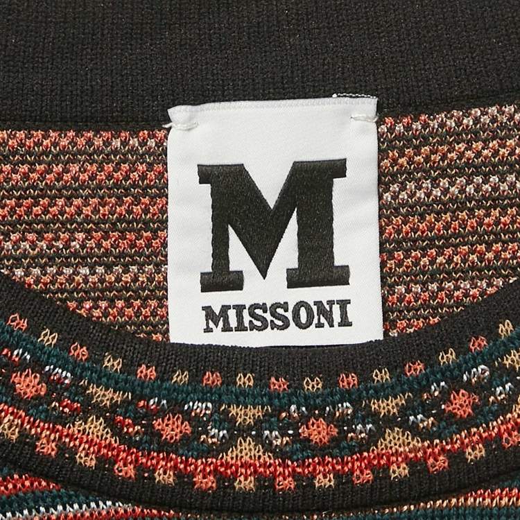 Pre Owned M Missoni Multicolor Patterned Knit Sweater Top S