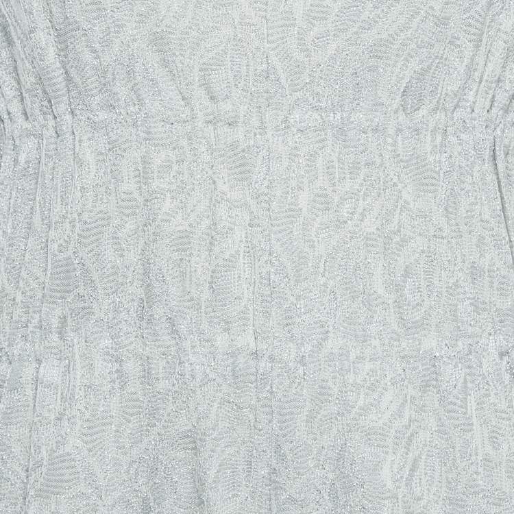 Pre Owned M Missoni Grey Lurex knit Strappy Jumpsuit M